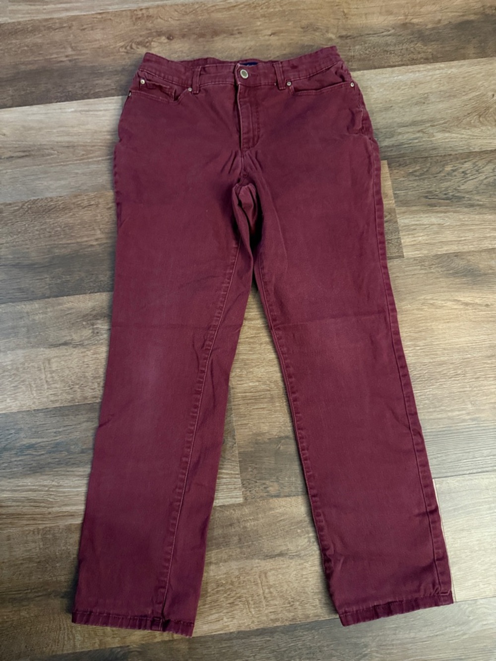 Charter Club Straight-Leg Jeans in Burgundy